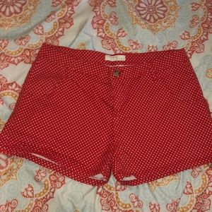 Red polka dot shorts